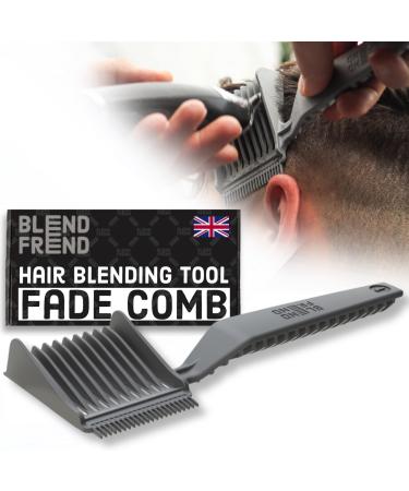 BLEND FREND Original Grade 1(3mm) UK-Made Fade Comb Hair Blending Tool Blend Hair at Home like a Barbershop Blending Comb Compatible with all Hair Clippers Men Trimmer for Men Barber Accessories Left Hand (to hold clippers)