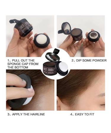 Hairline Powder (Black) - Quick Touch-Up for Hair Loss Roots Eyebrows & Beard | Long-Lasting Formula for Men & Women - Buy Online on GoSupps.com