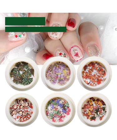 Santa Tree Snowflake Art for Nail Christmas DIY Claus 12 Colorful Supplies Decorations Boxes - Buy Online on GoSupps.com