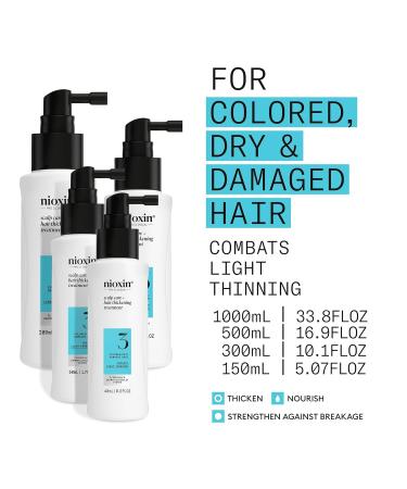 Nioxin System 3 Scalp Care Hair Thickening Leave In Treatment For Colored & Damaged Hair with Light Thinning Strengthen & Nourish with Niacinamide & Biotin - 6.7 Oz - Buy Online on GoSupps.com