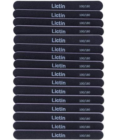 Lictin Pack of 16 Professional Nail Files Washable Double Sided Emery Board (100/180 Grit) White 16 Count - Buy Online on GoSupps.com