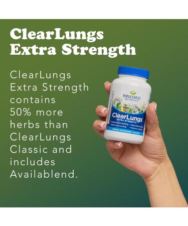 RidgeCrest Herbals ClearLungs Extra Strength - 60 Capsules - Buy Online on GoSupps.com