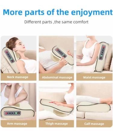 HealthyMoov 7-in-1 Shiatsu Massager Cushion for Ultimate Relaxation | International Shipping Available - Buy Online on GoSupps.com