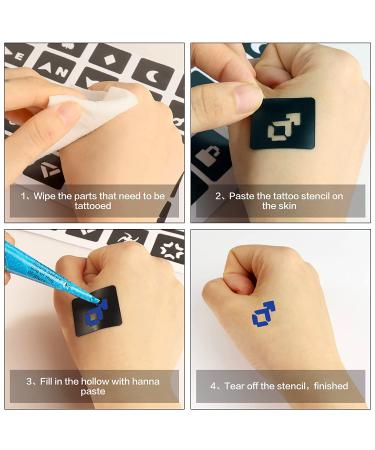 Qullue Henna Tattoo Stencils Kit II - Self-Adhesive Hand Mold for Women, Girls, and Teens - DIY Body Art Stencils with Flowers and Motifs - Buy Online on GoSupps.com