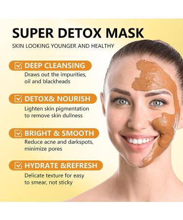 Turmeric & Vitamin C Clay Face Mask for Dark Spots | Blackhead Remover & Deep Cleansing Facial Mask 4.2OZ - Buy Online on GoSupps.com