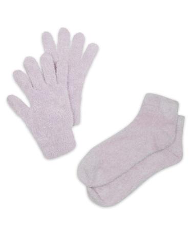 Bucky Aloe-Infused Therapeutic Moisturizing Spa Gloves & Socks Set Purple