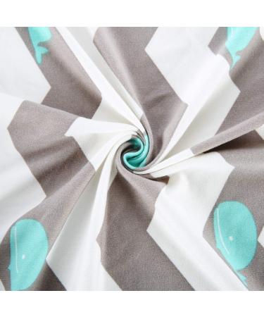 COSMOPLUS Stretch Fitted Mini Crib Sheets 2 Pack for Pack n Play - Ultra Soft Whale/Cloud Design - Buy Online on GoSupps.com