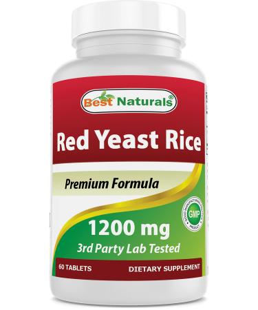 Best Naturals Red Yeast Rice 1200 Mg 60 Tablets (Citrinin Free)