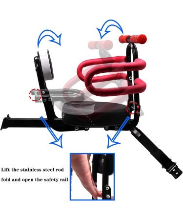 Foldable Front Mounted Children Bike Seat | Portable Baby Carrier for Mountain, Hybrid & Fitness Bikes - Buy Online on GoSupps.com