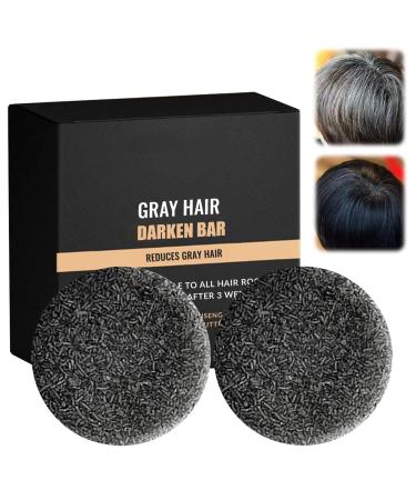 2024 New Style Anti Gray Bar 2Pcs Anti Grey Bar Anti-Gray Bar Anti Gray Bar Anti Grey Bar Anti-Gray Bar Solid Shampoo Bar Hair Darkening Shampoo Bar