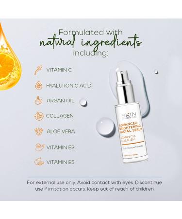 Skin Aesthetics Vitamin C and Collagen Face Serum - Pore Minimizer, Dark Spot Remover, Anti-Wrinkle & Brightening - 1.69 Fl. oz - Cruelty Free Korean Skincare - Buy Online on GoSupps.com