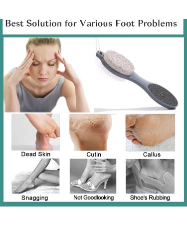 2Pcs Cleaning Pumice Stone 4 in 1 Foot Scrubber with Pumice Stone Sandpaper File Stainless Steel Remove Dead Skin Easily Removing Dead Skin Heels for Both Dry and Wet Feet Foot Care - Buy Online on GoSupps.com