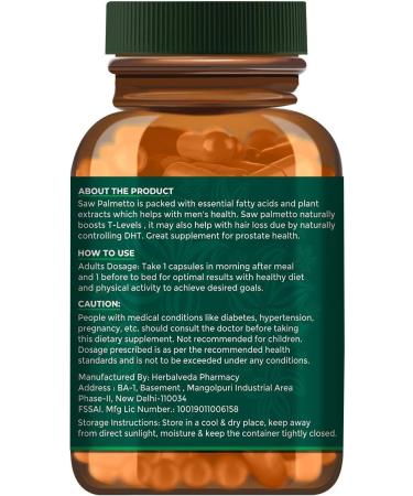 Generic Viva Saw Palmetto Extract | 60 Veg Capsules | 800Mg | Pack of 1 - Buy Online on GoSupps.com