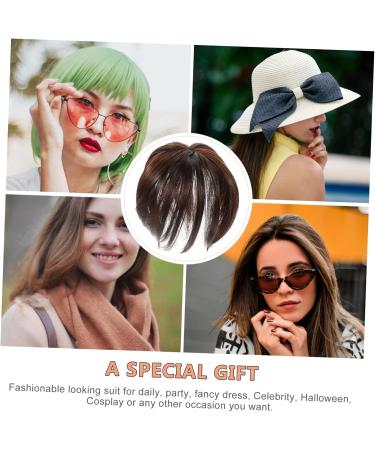 MAGICLULU Piece Wig Synthetic Mini Claw Clips for Hair Human Hair Extensions Hair Extensions Topper Curly Bangs Hair Clip Fringe Hair Toppers Ponytail Invisible Chemical Fiber Middle Aged 13.50X13.50X4.00CM As Shown - Buy Online on GoSupps.com
