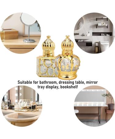 10 Pcs Gold Glass Essential Oil Roller Bottles - Refillable 10ml/15ml Clear Roll-on Containers for Fragrance & Perfume - Christian Holy Water Bottles - Buy Online on GoSupps.com