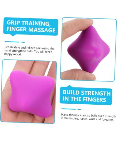 Buy Toddmomy Rubber Handball - Finger Handle Weighted Lacrosse Trainer for Improved Coordination - 5.8cm Gel Violet Japan Fitness - Buy Online on GoSupps.com