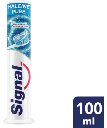 SIGNAL - Pure Breath Toothpaste - 12 hours of fresh breath - Purified mouth - 95% ingredients of natural origin - 100ml - Buy Online on GoSupps.com