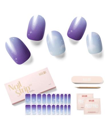 Nailog nail film self -adhesive 20PCs nail foils UV hardening long -lasting nail ticker for fingernails gel nail strip starter set gift for woman girlfriend mother's day gift cloud night - Buy Online on GoSupps.com