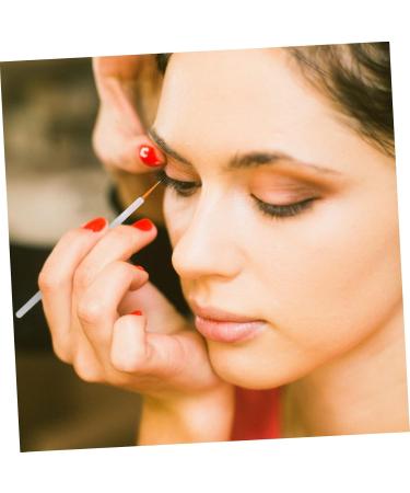 Healeved 100pcs Disposable Eyeliner Brush Fine Liner Brush Beauty Makeup Liquid Eyeliner Detail White Nylon 8.5x0.3cm White - Buy Online on GoSupps.com