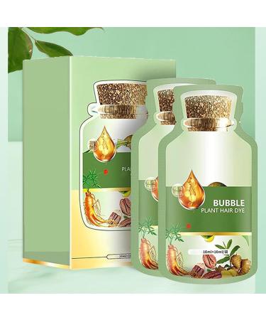 KOAHDE Natural Plant Bubble Hair Dye Hair Dyeing Cream Natural Plant Hair Dye Shampoo Bubble Plant Hair Dye Natural Plant Hair Dye Shampoo Botanical Plant Bubble Hair Dye 20ml*10PC Black Brown - Buy Online on GoSupps.com