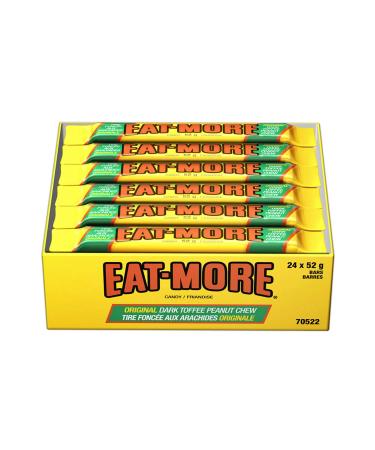 Hershey's Eat More Original Dark Toffee Peanut Chew Candy Bar 52 Grams/1.8 Ounces - 24 Pack