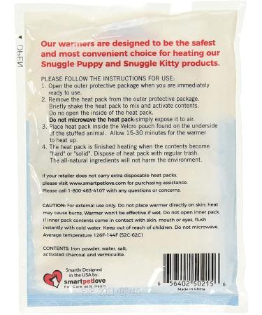 Snuggle Puppy Replacement Heat Packs - 12-Pack for Pets - Buy Online on GoSupps.com