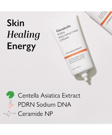 Genabelle PDRN Rejuvenating Cream - Non-Greasy Lightweight Moisturizer with PDRN, CICA & Hyaluronic Acid - Nourishes, Hydrates, Soothes Skin - 2.36 fl.oz - Buy Online on GoSupps.com