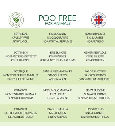 Poo Free Cat Shampoo - 99% Natural, Unscented for Sensitive Cats | Sulfate/Parabens Free, Soothes Itchy Skin - pH Balanced 250ml - Buy Online on GoSupps.com