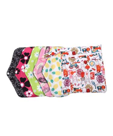 6PCs Reusable Sanitary Pads Washing Hygiene Pads Suction -able menstruation Pads charcoal Panty Liner towel for women 26x18cm