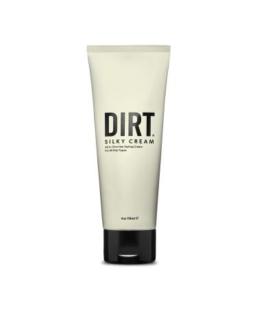 DIRT Silky Cream - Vegan Hair Styling Cream - Multi-Use Treatment - 4 oz - Thermal Protection  Conditioning  Volume  Anti-Frizz  Safe for Color Treated Hair- Enriched with a unique botanical blend of nature's best ingred...