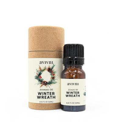 Avivni Winter Wreath Fragrance Oil - Christmas Pine & Orange Blend 100% Pure Phthalate Free Undiluted for Aromatherapy Candles Soap Diffusers (0.33oz - 10m) Winter Wreath 0.33 Fl Oz (Pack of 1)