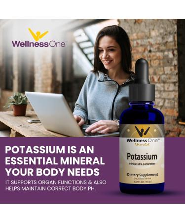 Potassium Liquid Supplement for Metabolic Function & Immune Support - 1.67 fl Oz - Buy Online on GoSupps.com