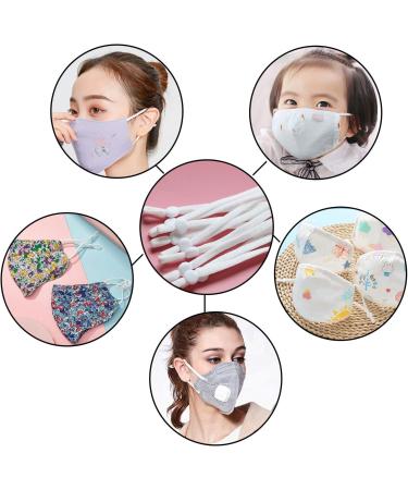 20 pcs Adjustable Elastic Bands with Silicone Buckle for DIY Handmade Masks (White) - Buy Online on GoSupps.com
