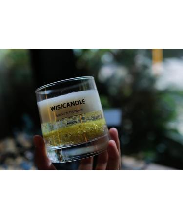 Buy WIS/CANDLE Citrine Crystal Wishing Aromatherapy Candle for Wealth & Relaxation | International Shipping - Buy Online on GoSupps.com