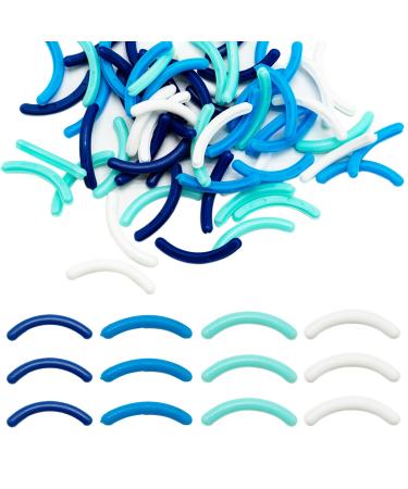 80 Pieces Eyelash Curler Refills Pads Soft Curler Replacement Refills Pads for Universal Eyelash Curler 80 pcs Blue Series