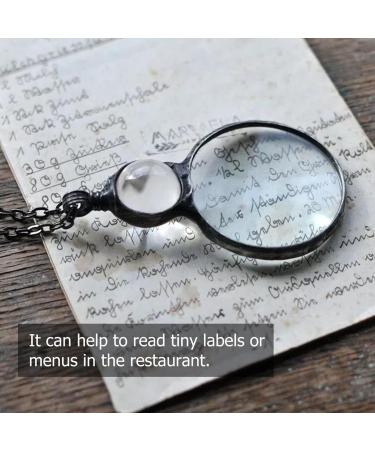 Loupe Pendant Necklace Gift - 2022 Magnifying Glass Necklace Vintage 10X Magnifying Reading Magnifier Decorative Gift Sweater Chains for Women - Buy Online on GoSupps.com