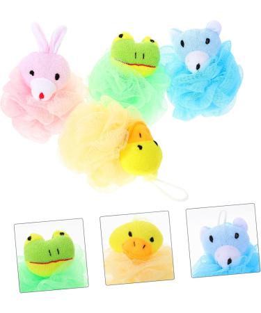 Hemoton 4pcs Bath Ball Set | Loofah Shower Scrubber & Sponge for Body Care | Cute Cartoon Bath Puff Tools - Perfect for Relaxing Baths - Buy Online on GoSupps.com