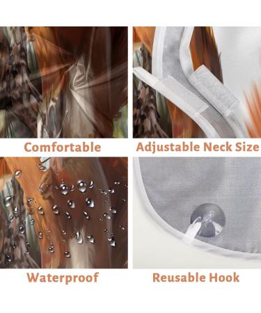 Cute Squirrel Mushroom Beard Bib Apron | Waterproof Hair Catcher for Men | Perfect Grooming Gift with Suction Cups - Buy Online on GoSupps.com