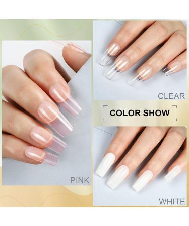 COSCELIA Builder Gel Set - Pink Clear & White UV Gel for Nail Extensions - 6 x 15ML - Perfect for Beginners - DIY Gel Nails - Buy Online on GoSupps.com