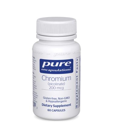 Pure Encapsulations Chromium (Picolinate) 200 mcg | Hypoallergenic Supplement for Healthy Lipid and Carbohydrate Metabolism Support* | 60 Capsules 60 Count (Pack of 1) - Buy Online on GoSupps.com