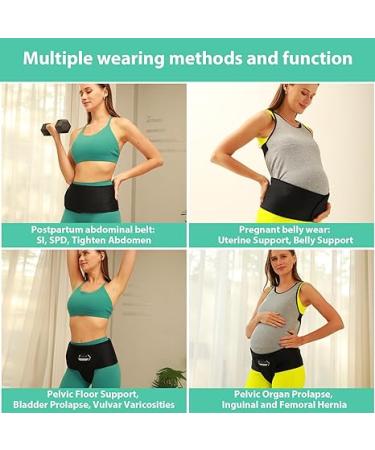 Strenbodi Pelvic Support Belt - Medium Size for Women's, Dropped Bladder, Uterine Prolapse, Varicosities, Postpartum Relief - Buy Online on GoSupps.com