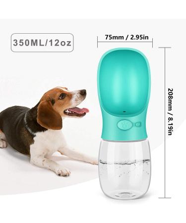Kalimdor Dog Water Bottle 12oz - Leak Proof Portable Pet Water Dispenser for Outdoor Walking, Hiking, Travel - BPA Free Blue Plastic - Buy Online on GoSupps.com