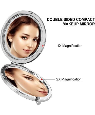 ZIYE Magnifying Makeup Compact Hand Mirror - Elegant Portable Folding Purse Mirror for Women and Girls - Perfect Gift for Teacher, Daughter, and Kids - Buy Online on GoSupps.com