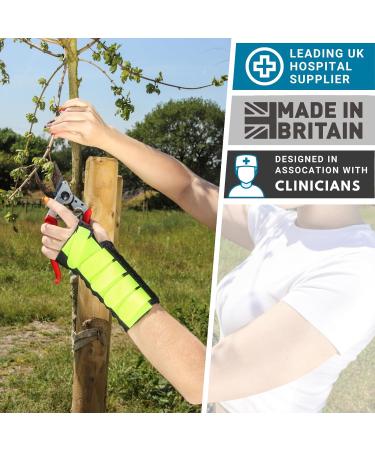 Solace Bracing Cool-Flow Wrist Support - British Made NHS Brace for Carpal Tunnel Arthritis - Yellow, M, Right Hand - Buy Online on GoSupps.com