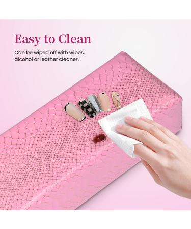 Merterfly Nail Armrest Pillow for Acrylic Nails - Easy to Clean PU Leather Hand Rest for Nail Tech - Black - Buy Online on GoSupps.com