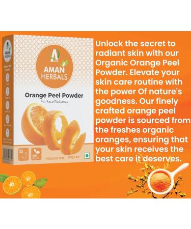 Natural Orange Peel Powder for Premium Organic Skincare Health and Hair care 100 gm - Buy Online on GoSupps.com