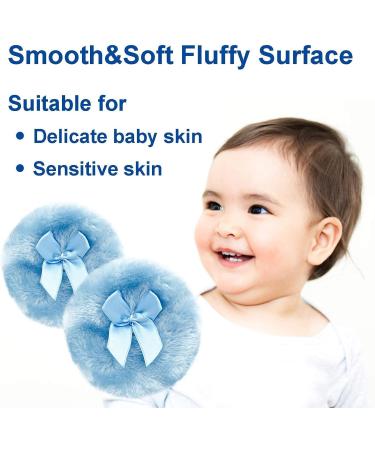 Large Fluffy Powder Puff for Body & Face - Soft & Gentle Cosmetic Powder Puff for Baby Kids & Adults (4 Inch Blue - Buy Online on GoSupps.com