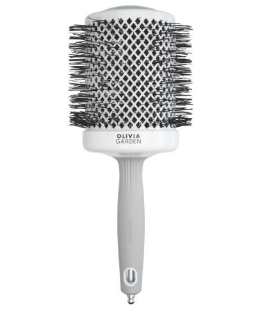 Olivia Garden - Expert Blowout Shine Hairbrush White and Grey 80 - Buy Online on GoSupps.com