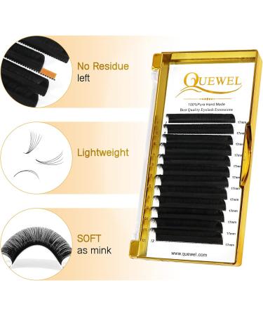 Volume Eyelash Extensions 0.12 C 17mm Premade Fans | Easy Fan Lashes | Self Fanning | 2D-20D | Optional Sizes | C/D Curl | 8-25mm Length | Mix 8-15 15-20 20-25 9-16 - Buy Online on GoSupps.com