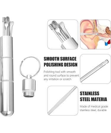 Healifty 21 Pcs Ear Cleaner & Wax Removal Kit + Home Camera Set - Silver, Ear Cleaning Tool 11X1.8cm, Earwax Removal Tool - Buy Online on GoSupps.com